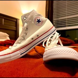 White size 10 Chuck Taylors
